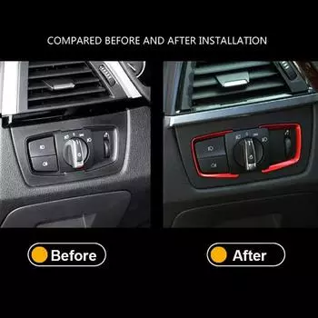 2 шт. ABS фара переключатель рамка отделка регулировка наклейка для BMW F30 F31 F32 F34 3 4 серебряный