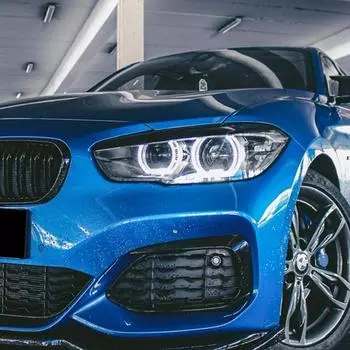 2 шт. ABS Gloss Evil Headlight Eyebrows Eyelight для BMW 1er F20 F21 Facelift 116i 118i 120i 125i M135i M140i 2015-2019 Аксессуары чёрный