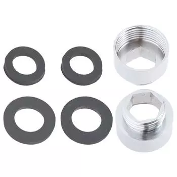 2 шт. адаптер для крана из нержавеющей стали, переходники для крана с наружной/внутренней резьбой, соединитель для аэратора, переходники для крана, фитинг для трубы 3