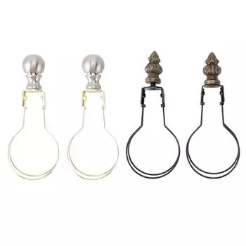 2 шт. Адаптер зажима для лампочки, современный стильный металлический держатель абажура, адаптер зажима для абажура Black