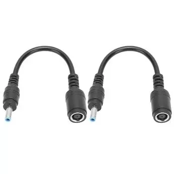 2 шт. адаптера «мама-папа», черный для HPDell, прямой на угловой 7,4 x 5,0 мм на 4,5 x 3,0 мм