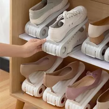 2 шт. экономят место для хранения обуви, артефактная коробка для обуви, коробка для хранения через шкаф, многослойная перегородка для хранения коробки, складная полка для обуви 2Pcs Gray