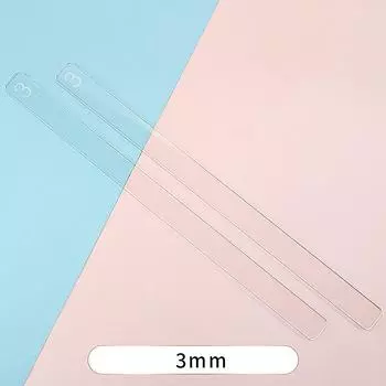 2 шт. акриловая линейка для печенья, бисквита, помадки, торта, раскатывания, глазури, печенья, линейка для измерения толщины, разглаживатель, гаджет для выпечки кондитерских изделий 3mm