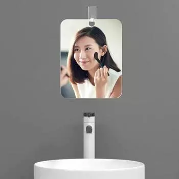 2 шт. акриловое незапотевающее зеркало для душа портативное дорожное противотуманное зеркало для бритья и макияжа для мужчин небьющееся безрамное зеркало для ванной комнаты S