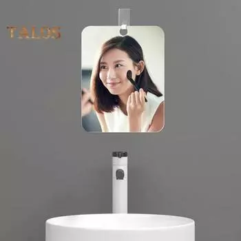 2 шт. акриловое незапотевающее зеркало для душа, портативное дорожное противотуманное зеркало для бритья и макияжа, небьющееся безрамное настенное зеркало для ванной комнаты S