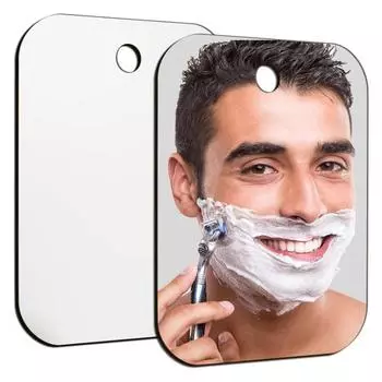 2 шт. акриловое незапотевающее зеркало для душа, портативное дорожное противотуманное зеркало для бритья и макияжа, небьющееся безрамное настенное зеркало для ванной комнаты S