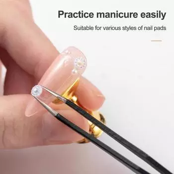 2 шт акриловый держатель для практики ногтей DIY Стразы для ногтей дисплей магнитные подставки накладные ногти золотистый