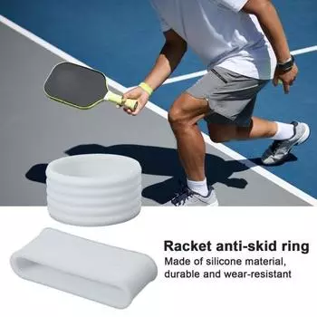 2 шт., эластичная ручка для бадминтона, ракетка для настольного тенниса, ручка, силиконовое противоскользящее кольцо, аксессуары для пиклбола One Size Ellipse жёлтый