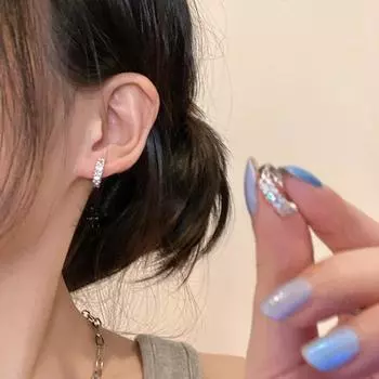2 шт. элегантные высококачественные серьги из циркония для женщин, модный нишевый дизайн, чувственность, холодные отсоединяемые серьги-гвоздики, универсальные модные украшения