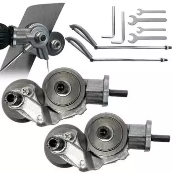 2 шт. электрическая дрель-резак насадка металлический двухголовый листовой режущий инструмент резка пластины пробойник ножницы дрель для медной пластины резак