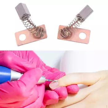 2 шт. электрическая маникюрная машинка угольная щетка, инструмент для ногтей мини-щетка 3x3x4mm
