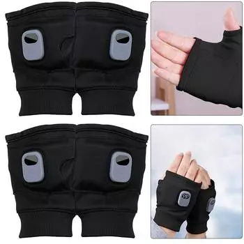 2 шт. электрические перчатки с подогревом ветрозащитные перчатки без пальцев мужские женские зимние перчатки (В