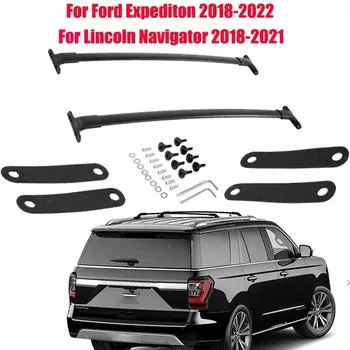 2 шт. алюминиевые багажники на крышу автомобиля, подходят для Ford Expediton 2018-2024 для Lincoln Navigator 2018-2024 алюминиевые багажники на крышу автомобиля аксессуары