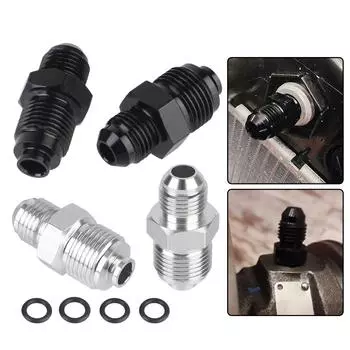 2 шт. алюминиевый прямой переходник с наружной резьбой AN6-M16X1.5-ORB AN6-M18X1.5-ORB фитинг турбо-адаптера подачи масла чёрный