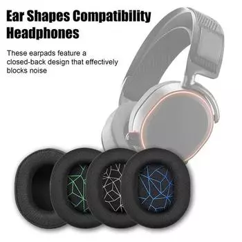 2 шт. амбушюры, сменные амбушюры, защитный чехол, износостойкие дышащие, универсальные, легко устанавливаемые амбушюры для Arctis 3/5/7/9/Pro зелёный