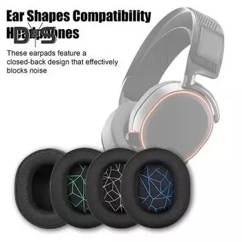 2 шт. амбушюры, сменные амбушюры, защитный чехол, износостойкие дышащие, универсальные, легко устанавливаемые амбушюры для Arctis 3/5/7/9/Pro зелёный