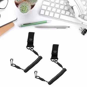 2 шт. анти-потеряющийся выдвижной брелок для ключей для кемпинга, скалолазания нейлоновый тактический шнур безопасный пружинный шнур спиральный шнур