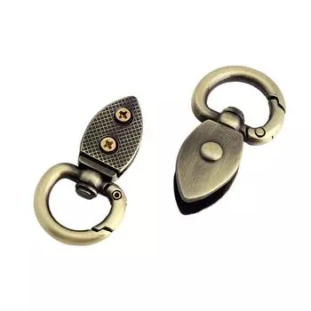2 шт. Античная металлическая пружинная застежка Соединитель ремня сумки Сверхпрочная боковая пряжка-замок для DIY аксессуаров для сумки 6