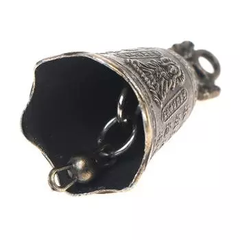 2 шт. антикварный колокольчик из Китая, мини-латунная медная скульптура, колокольчик для молитвы Гуаньинь one size