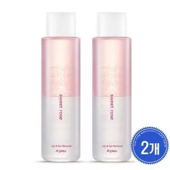 2 шт. APIEU Mineral Lip & Eye Remover Большая емкость / Сладкая роза
