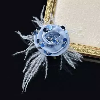 2 шт. Аппликации ручной работы на одежду 3D нашивка на одежду Цветочные перья Аппликации украшения одежды фиолетовый