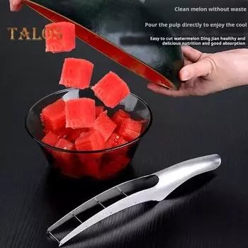 2 шт. арбузный резак из нержавеющей стали слайсер Baller инструмент простой в использовании безопасный инструмент для быстрой и легкой нарезки арбуза на кубики кухонные гаджеты серебряный