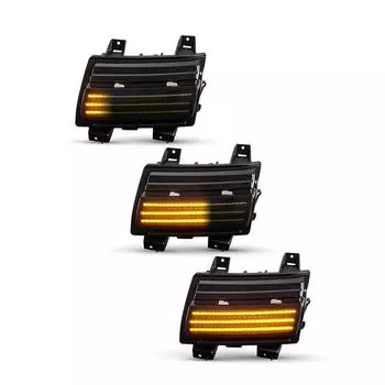 2 шт. автоматические светодиодные фары переднего бампера, указатели поворота, подходят для Jeep Wrangler JL Wrangler 2018-2024, светодиодные габаритные огни, автомобильные аксессуары