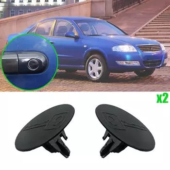 2 шт. автоматический дверной замок цилиндрический замок отверстие для ключа крышка заглушка замок защитная крышка для Nissan Almera Classic B10 новый черный