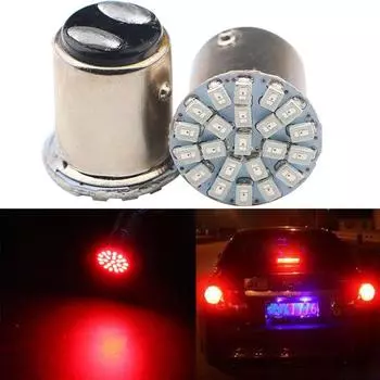 2 шт. автомобиль красный 1157 BAY15D 22SMD светодиодные лампы задний тормоз стоп-сигнал поворота авто