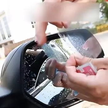 2 шт. автомобильная антибликовая анти-водяная туманная пленка противотуманная непромокаемая защитная пленка для зеркала заднего вида 2pcs 95mm x 95mm