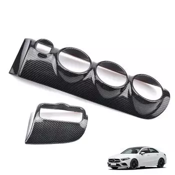 2 шт. автомобильная центральная консоль передняя крышка воздуховода отделка рамка наклейки карбоновый узор для Mercedes Benz A200L A180l 2019-2024