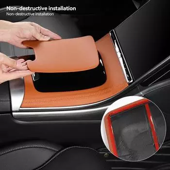 2 шт. Автомобильная центральная панель управления ABS накладка декоративная крышка отделка защита модернизированная наклейка для Mercedes Benz C W206C260LC200LC300L оранжевый