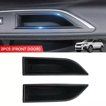 2 шт. Автомобильная дверная ручка подлокотник органайзер для хранения коробка контейнер держатель лоток автомобильные аксессуары для Peugeot 3008 3008GT 4008 5008 2016-2020