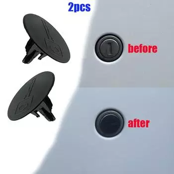 2 шт., автомобильная дверная ручка, заглушка для замочной скважины, накладка, зажимы для замочной скважины, защита замка от пыли для Volvo S60 I S60 R XC70 II, НОВЫЙ
