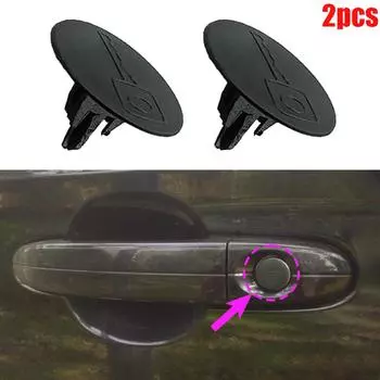 2 шт., автомобильная дверная ручка, замочная скважина, заглушка для замочной скважины, зажимы для отделки, пылезащитные, нержавеющие для Mazda 6 GJ1 Mazda 3 BK CX-5 KE, новые