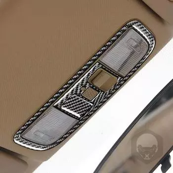 2 шт. Автомобильная карбоновая отделка для чтения, панель из волокна, декоративные наклейки