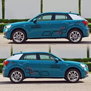 2 шт. автомобильная наклейка геометрическая фигура тонкая работа нерегулярная DIY WRC автомобильная виниловая наклейка C
