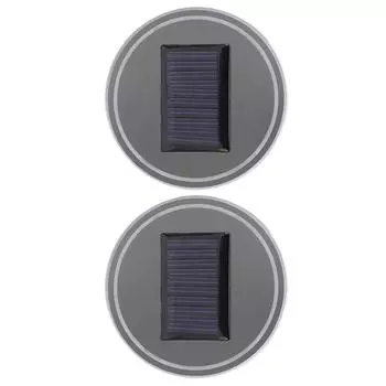 2 шт. Автомобильная подставка для подстаканников с солнечной вибрацией, индукционная светодиодная подсветка для салона, держатель для коврика для чашки