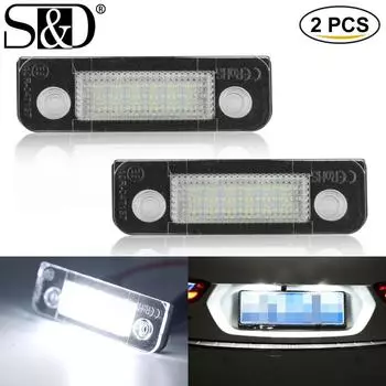 2 шт. Автомобильная светодиодная подсветка номера, лампа освещения номерного знака, авто лампа Canbus 6000K 12 В для Ford Fusion для Mondeo/MK2 для Fiesta MK5
