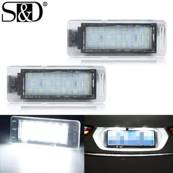 2 шт. Автомобильная светодиодная подсветка номера, лампа освещения номерного знака Canbus для OPEL MOKKA Insignia Cadillac GMC Cruze Camaro Corvette Buick
