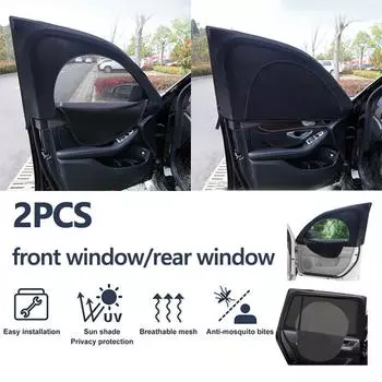 2 шт. автомобильная занавеска для двери, окна, сетчатая штора, двойная штора, теплоизоляция, молния