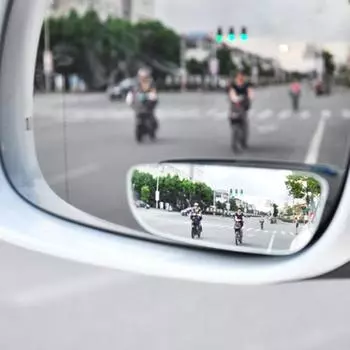 2 шт. Автомобильное зеркало для слепых зон, регулируемое на 360 градусов, безрамное, широкоугольное, круглое, выпуклое, для парковки, вид сзади 2pcs