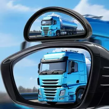 2 шт. Автомобильное зеркало для слепых зон, зеркало заднего вида, зеркало заднего вида с высоким разрешением, зеркало для помощи при движении задним ходом для больших слепых зон автомобиля чёрный