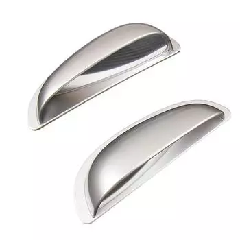 2 шт. Автомобильное зеркало заднего вида с серебристым корпусом, двухрядное, вспомогательное зеркало для слепых зон