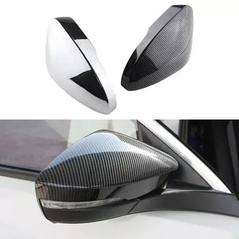 2 шт., автомобильное зеркало заднего вида из АБС-пластика, чехол с блестками для VW Volkswagen T-ROC TROC 2018-2023, аксессуары для накладок на зеркало заднего вида sliver