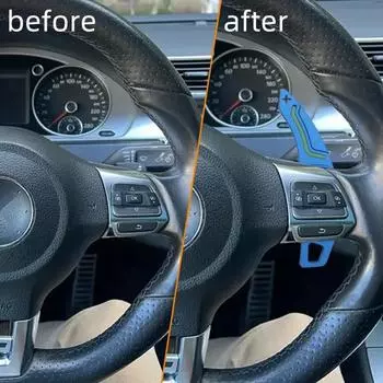 2 шт. Автомобильные алюминиевые литые рулевые лепестки-удлинители для VW Golf 6 MK6 R20 R36 GTI Jetta MK5 Passat B6 B7 CC Polo серебряный