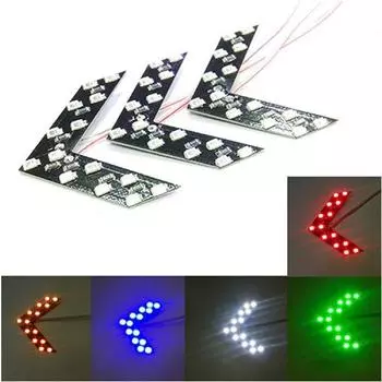 2 шт. автомобильные аксессуары 14SMD светодиоды для зеркала заднего вида, указатели поворота белый