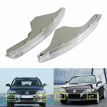 2 шт. автомобильные аксессуары передний бампер поворотник корпус авто фары оболочка без лампочки подходит для Volkswagen Passat 3C B6 2005-2010