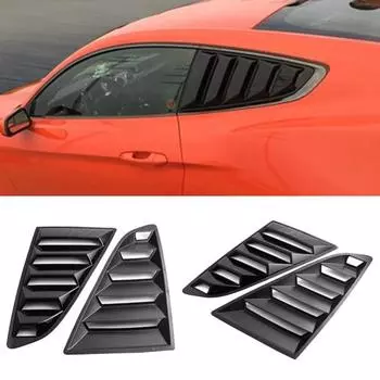 2 шт. автомобильные боковые жалюзи на окнах, крышка вентиляционного отверстия для Ford Mustang 2015-2017 чёрный