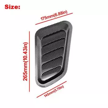 2 шт. автомобильные декоративные ячейки воздухозаборник капот ковш крышка вентиляционного отверстия наклейки украшение стиль для размера чёрный